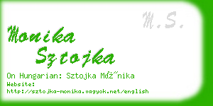 monika sztojka business card